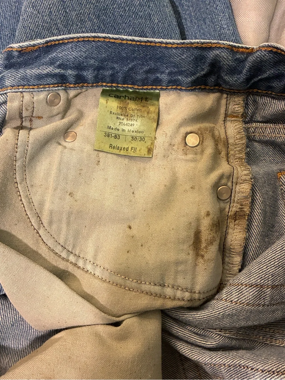 Carhartt Men’s Classic Straight-Leg Denim Jeans in Light Blue